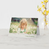 klein meisje in dageraad aan de grens kaart (Gele Bloem)