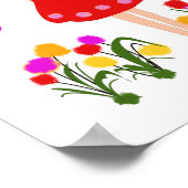 Klein meisje in de tuin poster (Hoek)