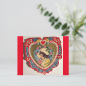  klein meisje in de Valentijn Heart Briefkaart (Staand voorkant)