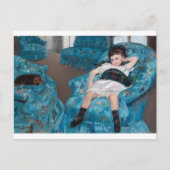 Klein meisje in een blauwe stoel, Cassatt Briefkaart (Voorkant)