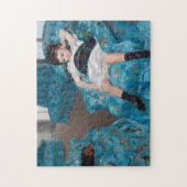 Klein meisje in een blauwe stoel, Cassatt Legpuzzel (Verticaal)