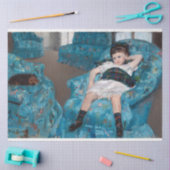 Klein meisje in een blauwe stoel, Cassatt Tissuepapier (Craft)