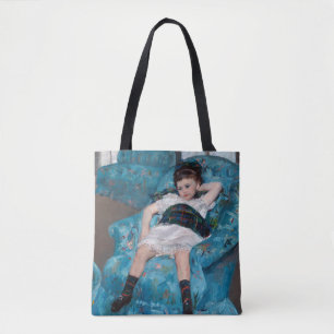 Klein meisje in een blauwe stoel, Cassatt Tote Bag