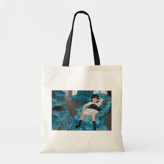 Klein meisje in een blauwe stoel, Cassatt Tote Bag (Voorkant)