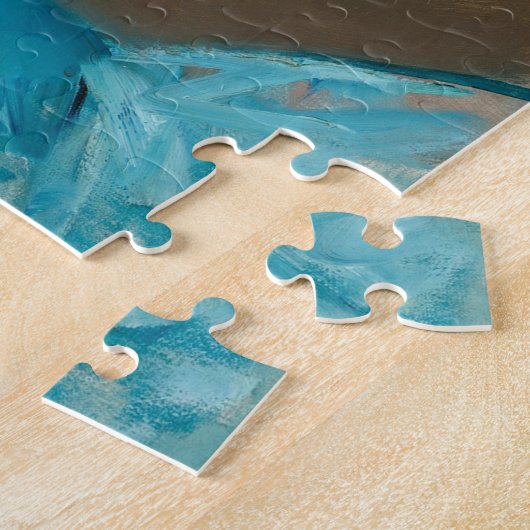 Klein meisje in een blauwe stoel door Mary Cassatt Legpuzzel (Zijkant)