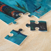 Klein meisje in een blauwe stoel door Mary Cassatt Legpuzzel (Zijkant)