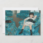 Klein meisje in een blauwe stoel | Mary Cassatt (Voorkant)