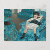 Klein meisje in een blauwe stoel | Mary Cassatt Briefkaart (Voorkant)