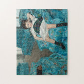 Klein meisje in een blauwe stoel | Mary Cassatt Legpuzzel (Verticaal)