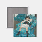 Klein meisje in een blauwe stoel | Mary Cassatt Magneet (Voorkant / Achterkant)