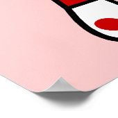 Klein meisje in Rode Dress Poster (Hoek)