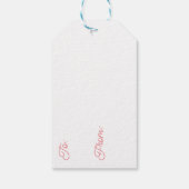 Klein Meisje in Roze Bloemen Gepersonaliseerde Ver Cadeaulabel (Achterkant)