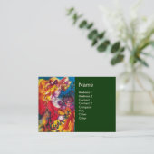 KLEIN MEISJE, KAT EN POP Rood Groen Visitekaartje (Staand voorkant)