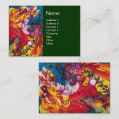 KLEIN MEISJE, KAT EN POP Rood Groen Visitekaartje (Voorkant / Achterkant)