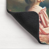 Klein meisje kijken naar een vallende ster muismat (Hoek)