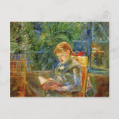 Klein meisje, lezen door Berthe Morisot Briefkaart (Voorkant)
