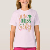 Klein Meisje Lucky St Patrick T-Shirt voor Kindere (Voorkant)