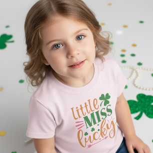 Klein Meisje Lucky St Patrick T-Shirt voor Kindere