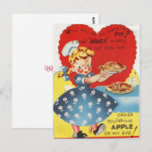  klein meisje maakt Valentijn Briefkaart (Voorkant / Achterkant)