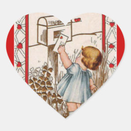  klein meisje mailing Valentijn Sticker