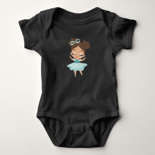 Klein meisje, meisje met zwarte baby romper