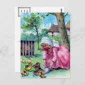  klein meisje met Baby Briefkaart (Voorkant / Achterkant)