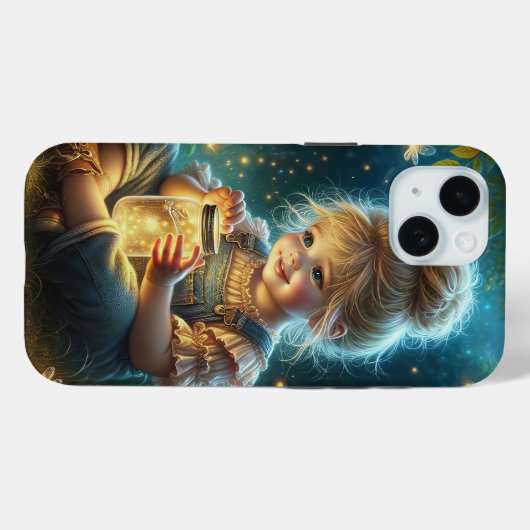 Klein meisje met bliksembugs Case-Mate iPhone case (Achterkant (horizontaal))