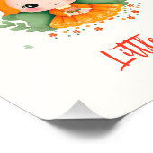 Klein meisje met bloemen foto afdruk (Hoek)