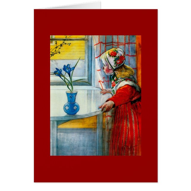 Klein meisje met Blue Iris (Voorkant)