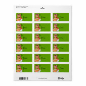 Klein meisje met gevulde hart etiket (Full Sheet)