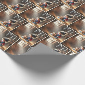 Klein meisje met kalf cadeaupapier (Hoek)