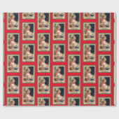  klein meisje met kerstmis cadeaupapier (Vlak)