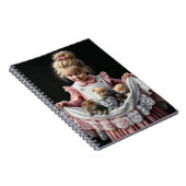 Klein meisje met Kittens in haar Schort Notitieboek (Rechterzijde)