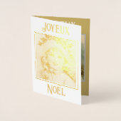  klein meisje met maretak folie kaarten (Voorkant)