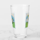 Klein meisje met paasjongen Lily Bloemvogel Glas (Links)