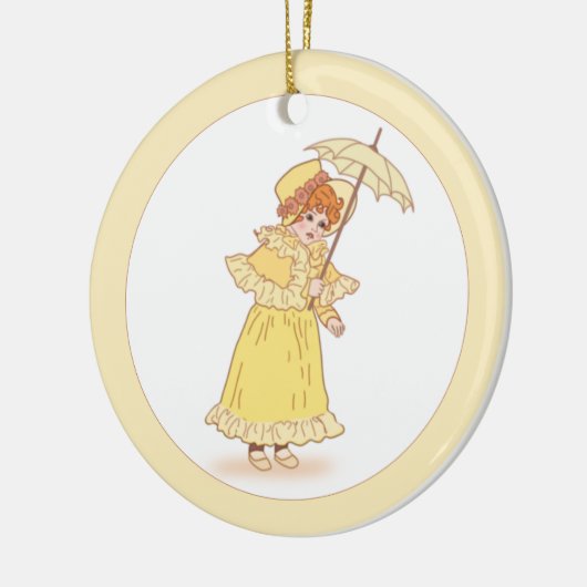 Klein meisje met paraplu ornament (Links)