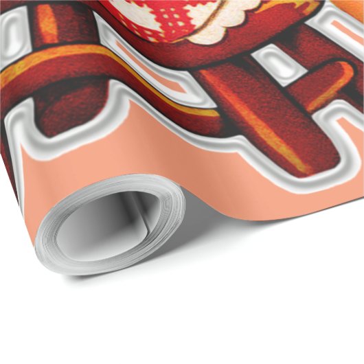 Klein meisje met  pop cadeaupapier (Rol Hoek)