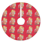 Klein meisje met  pop kerstboom rok (Voorkant)