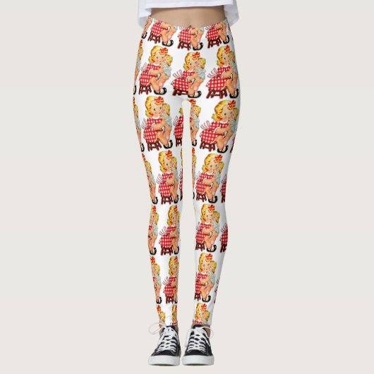 Klein meisje met pop leggings (Voorkant)
