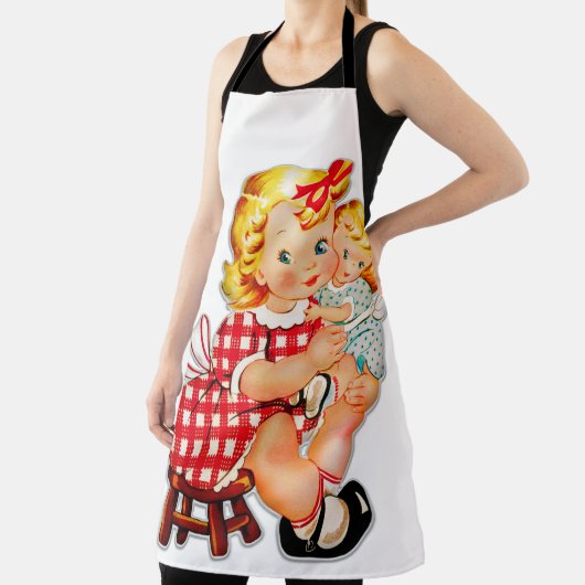 Klein meisje met  pop schort (Insitu)