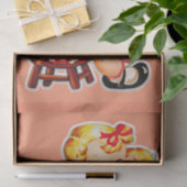 Klein meisje met  pop tissuepapier (Geschenk)