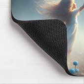 Klein meisje met rode ballon muismat (Hoek)