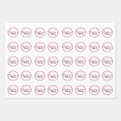 Klein meisje met roze doeperpapier met bloemblad inpakpapier vel (Voorkant 3)