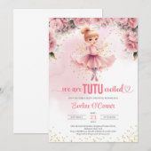 Klein meisje met tutu ballerina jurk Baby shower Kaart (Voorkant / Achterkant)