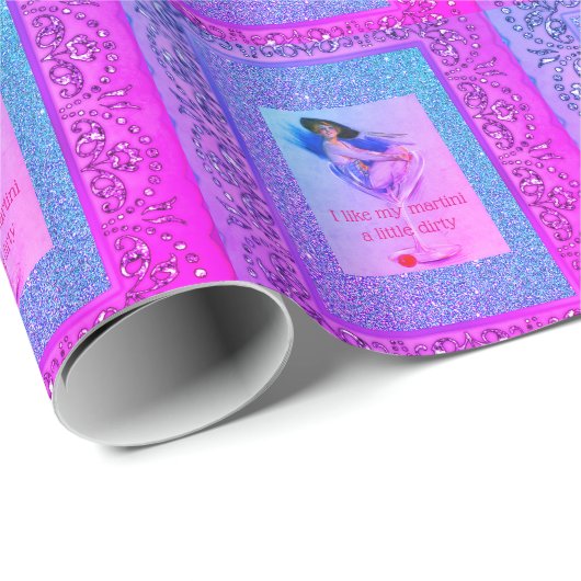 klein meisje met vuile martini cadeaupapier (Rol Hoek)