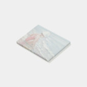 Klein meisje met wit pet op het strand post-it® notes (Schuin)