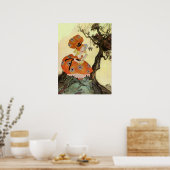 Klein Meisje Muffet & Spin, Klassieke Moeder de Ga Poster (Keuken)