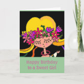 Klein meisje Oekraïense volkskunst Kaart (Voorkant)