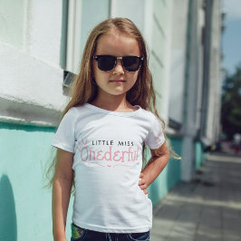 Klein Meisje Onederful 1e verjaardag Baby T-shirt