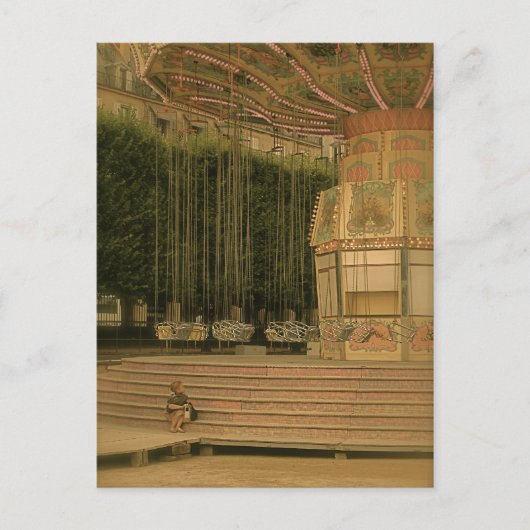 Klein meisje op de kermis briefkaart (Voorkant)